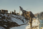 Train wreck near Blind School 1969