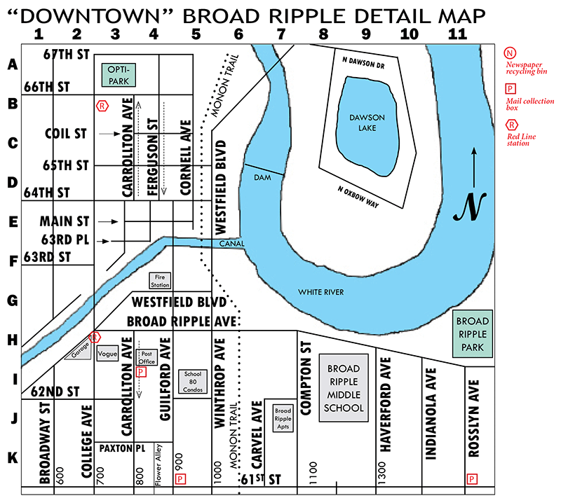 Broad Ripple map
